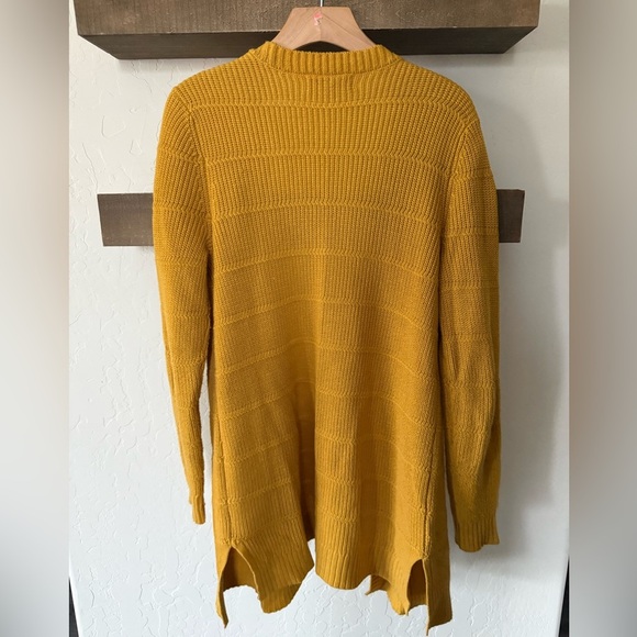 Marled|Golden mustard tone open knit cardigan in size medium•••Boho fall vibes - Picture 3 of 11
